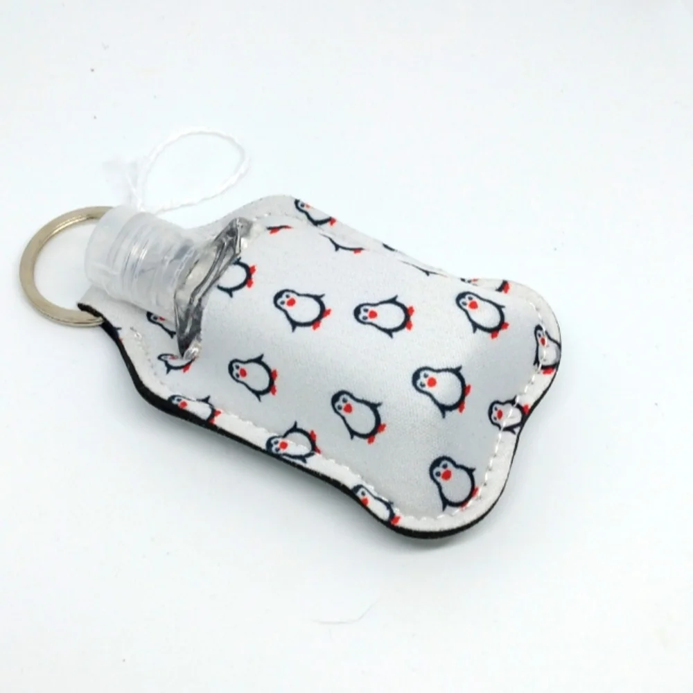 Penguin sanitizer keychain